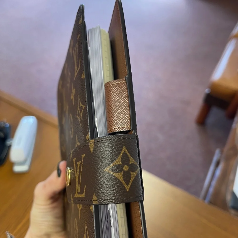 Louis Vuitton Monogram Agenda Cover - Brown & Gold Hardware